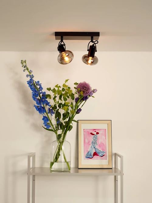 Lucide MADEE - Spot plafond - 2xE14 - Noir - ambiance 1